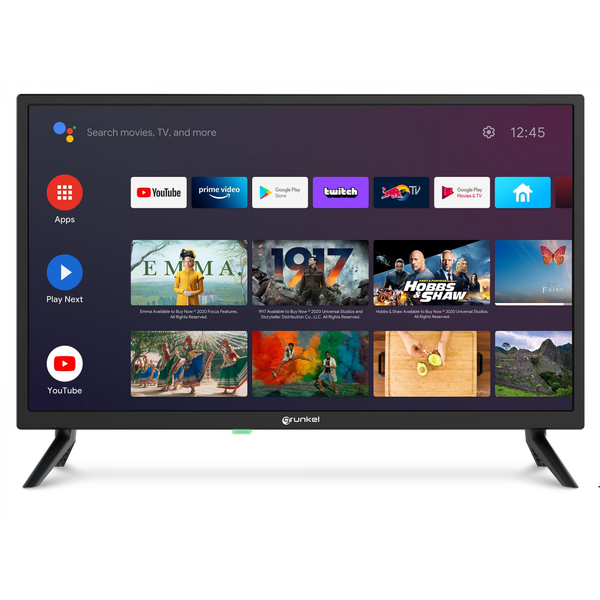 Televisor Smart TV de 24 Pulgadas Android con WiFi Grunkel LED-240HSMT 
