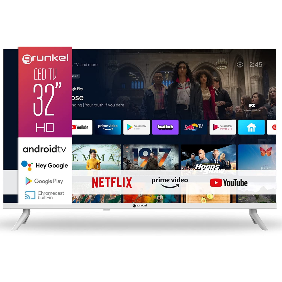 Android Led Tv - 32 (80cm) - Hd - Wifi - Bluetooth 5.0 - Netflix -   - 3x Hdmi - 2x Usb con Ofertas en Carrefour