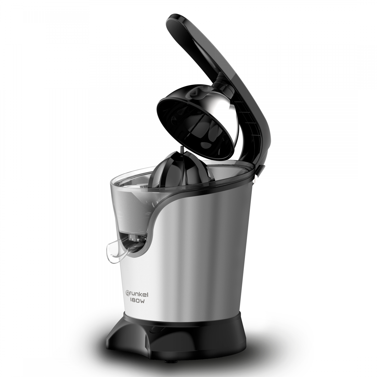 Eurolux – Exprimidor eléctrico poderoso de acero inoxidable con mango de  agarre suave y tapa de cono para exprimir cítricos y hacer jugos de – Yaxa  Colombia