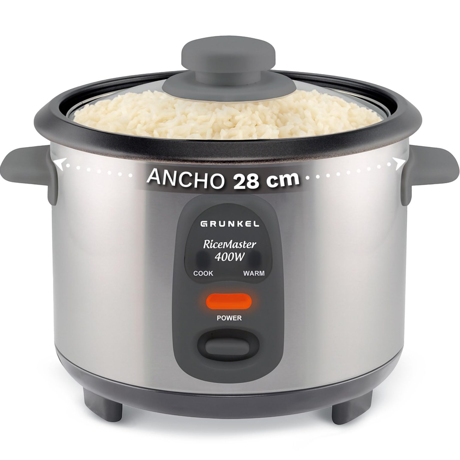 GRUNKEL Arrocera RC-1L – 1L de capacidad – 400W – Acero inoxidable