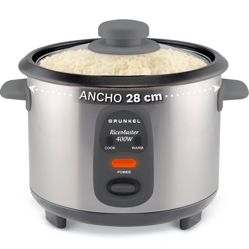 GRUNKEL Arrocera RC-1L – 1L de capacidad – 400W – Acero inoxidable