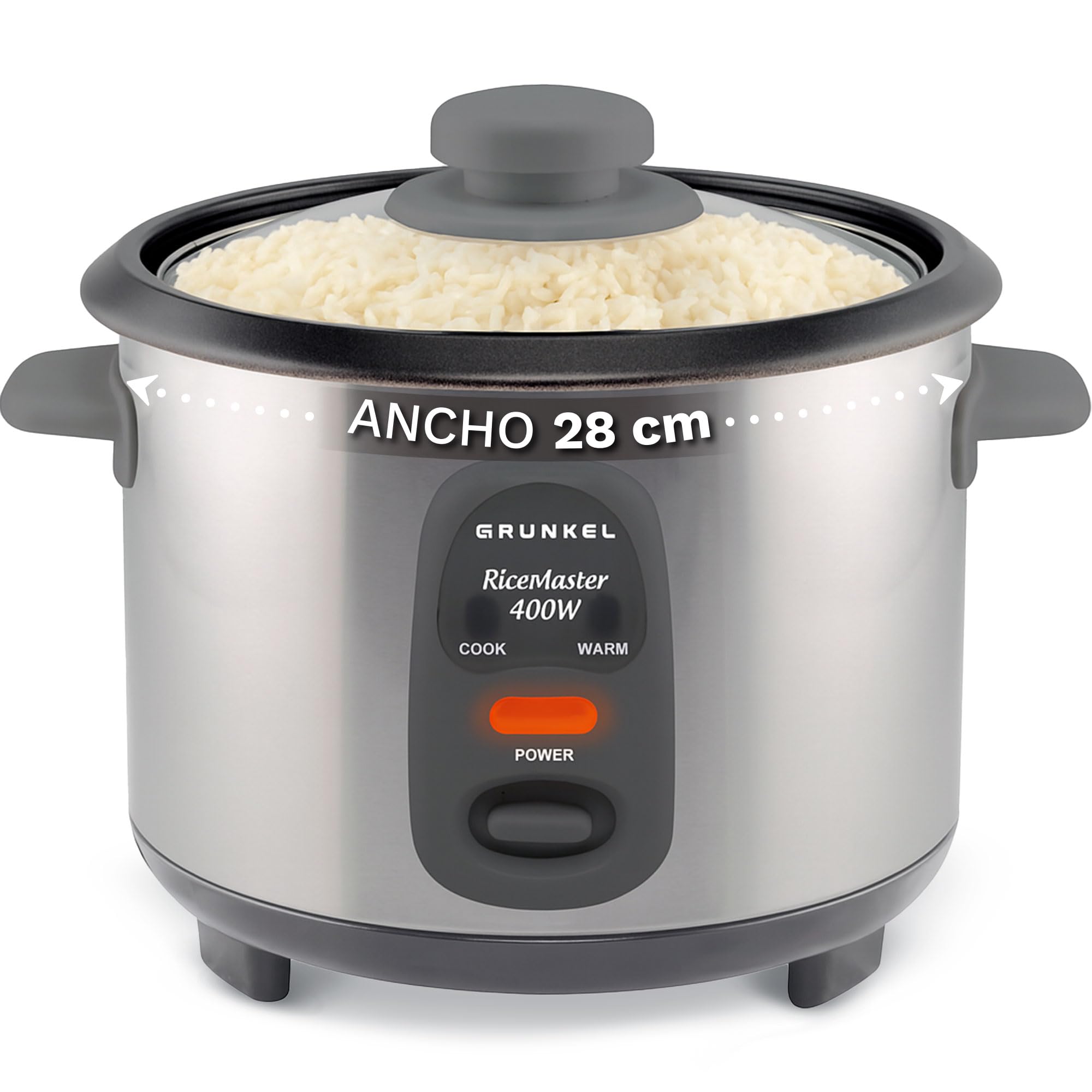 GRUNKEL Arrocera RC-1L – 1L de capacidad – 400W – Acero inoxidable