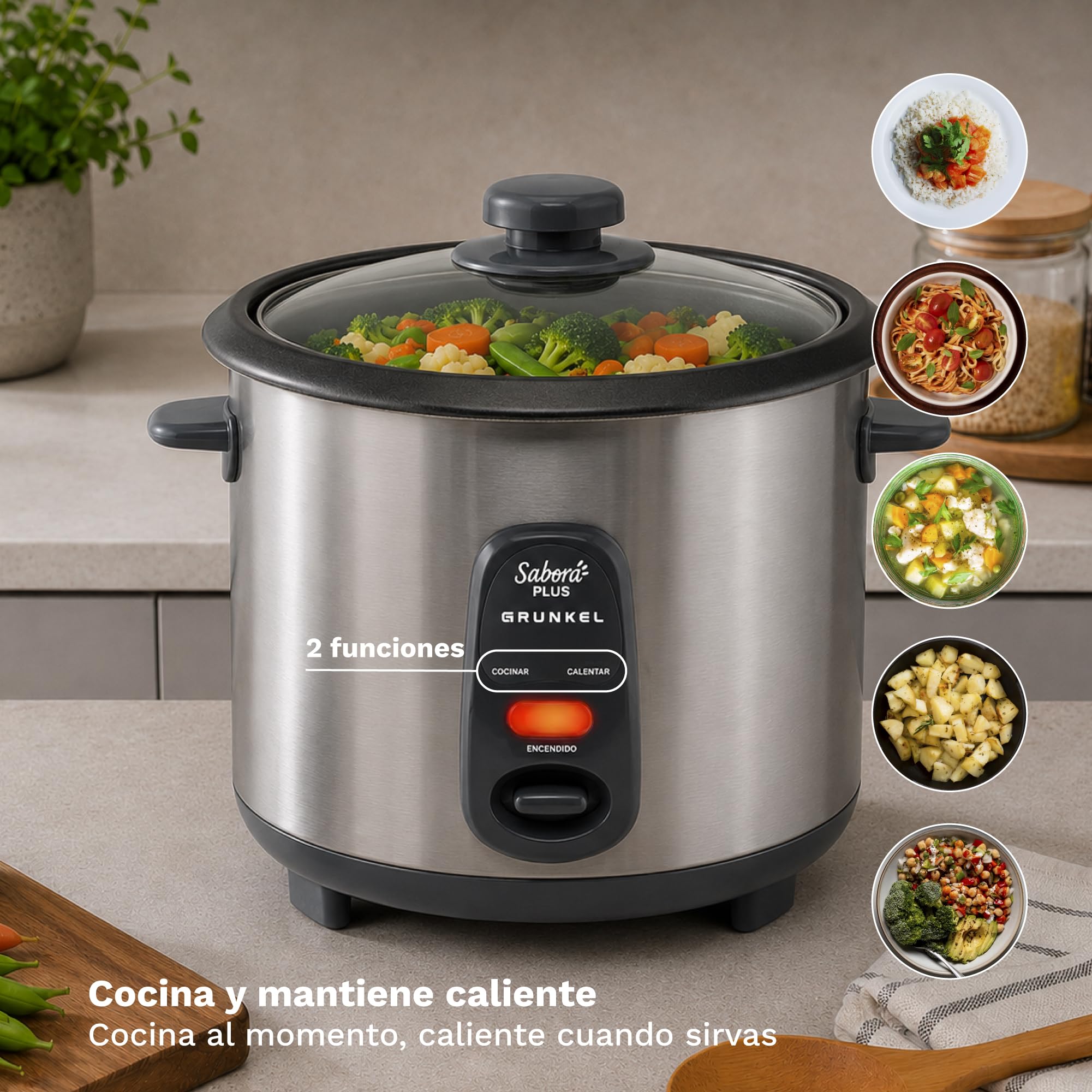 GRUNKEL Arrocera eléctrica RC-18L 1,8L 700W - imagen 4