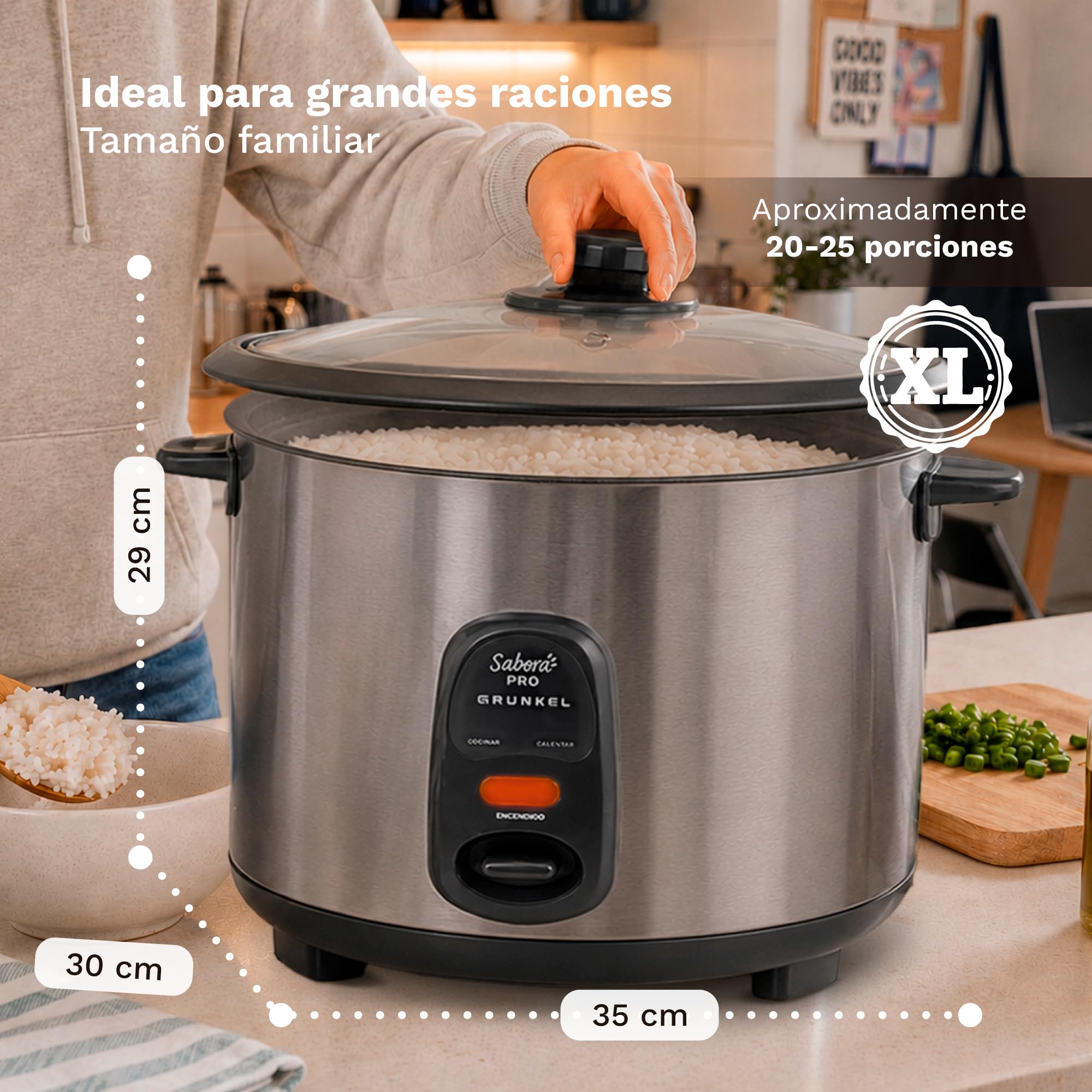 GRUNKEL Arrocera eléctrica RC-28L 2,8L 1000W - imagen 2