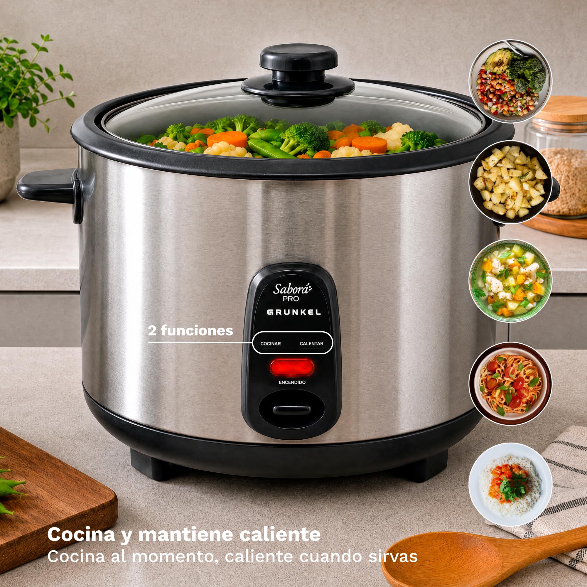 GRUNKEL Arrocera eléctrica RC-28L 2,8L 1000W - imagen 4