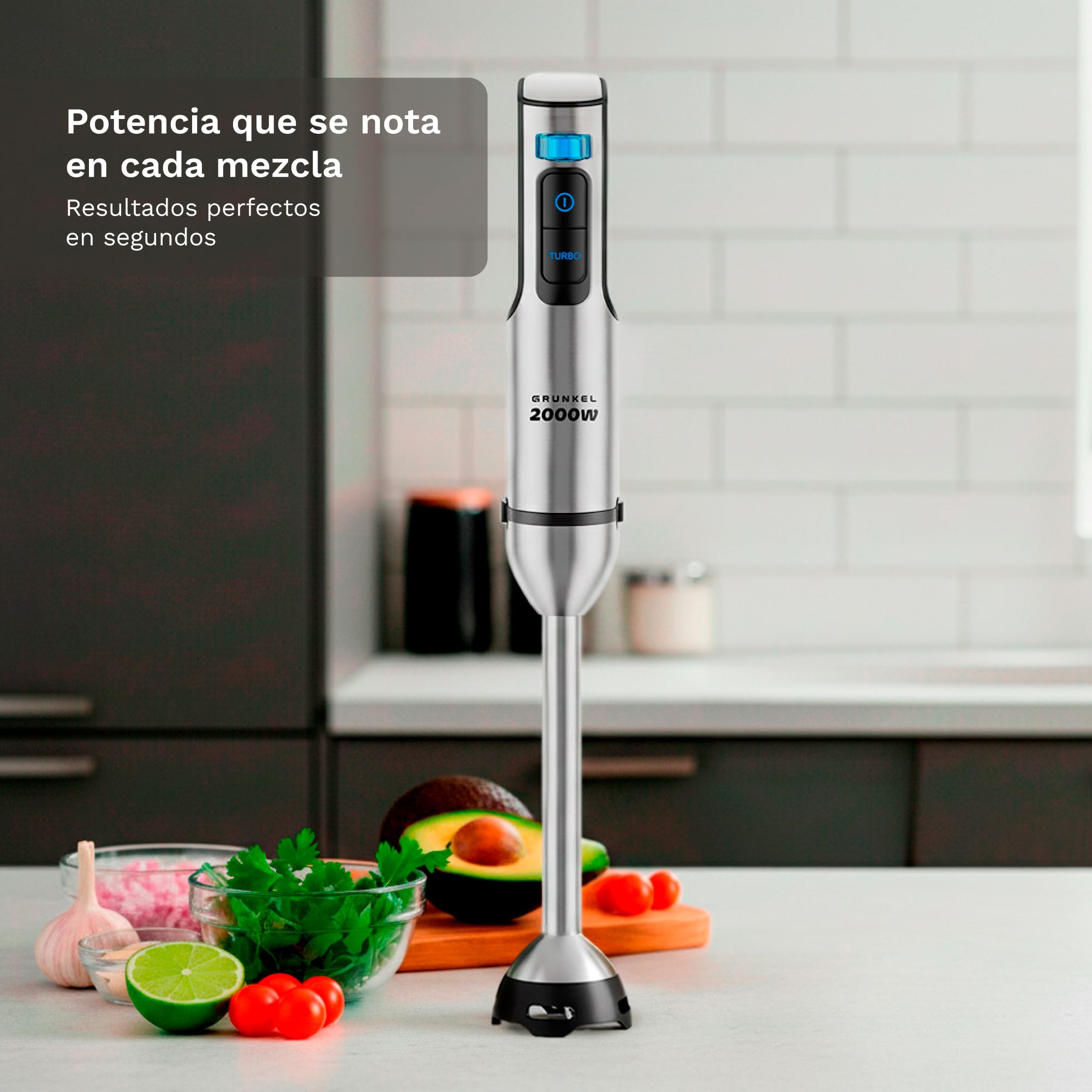 GRUNKEL Batidora de mano BM-2000EXTREME – Función Turbo – Vaso de 800 ml – 2000W - imagen 6