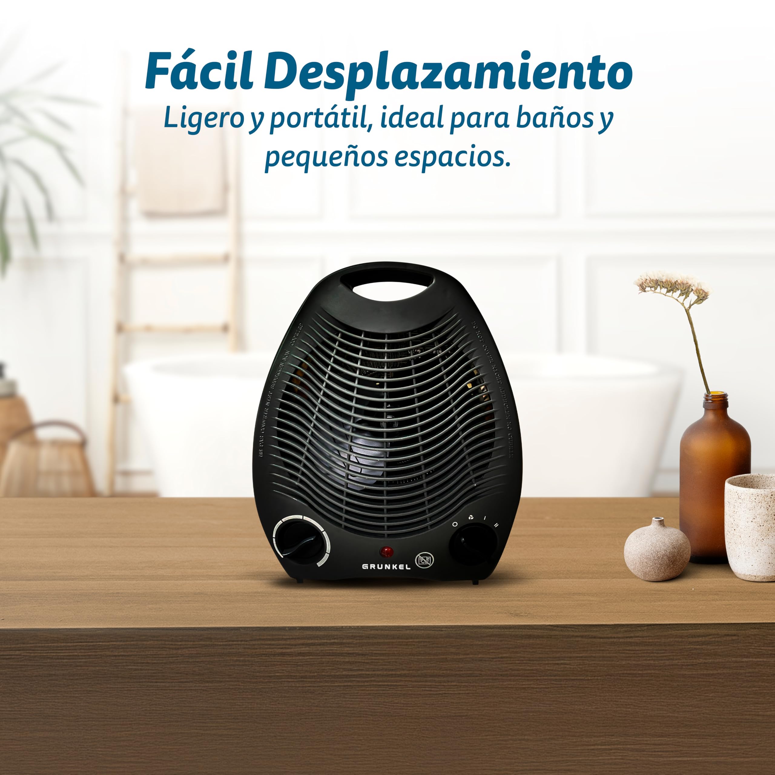GRUNKEL Termoventilador WB-2000 2000W | 2 Potencias y Termostato Regulable - imagen 3