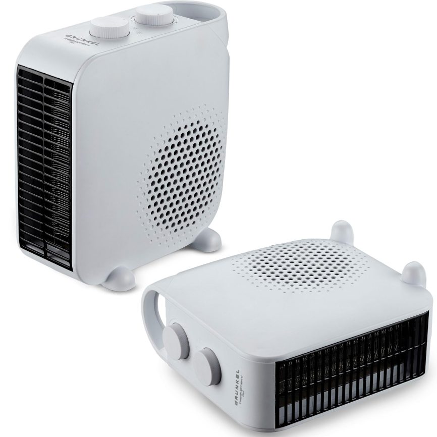 GRUNKEL Calefactor CF-2000DUAL 2000W con Termostato, Ventilador y Doble Posición