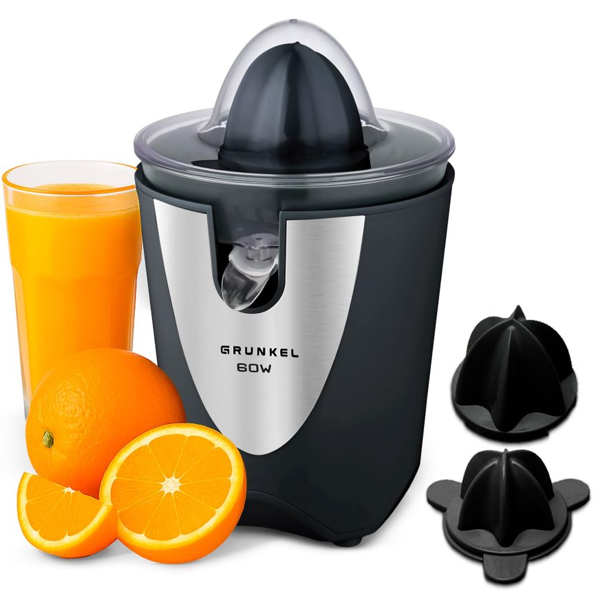 GRUNKEL Exprimidor de cítricos XP-VC60N 60W negro – inox