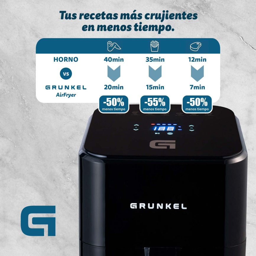 GRUNKEL Freidora de aire BLACKEASYFRYER de 4L y 1200W negra - imagen 2