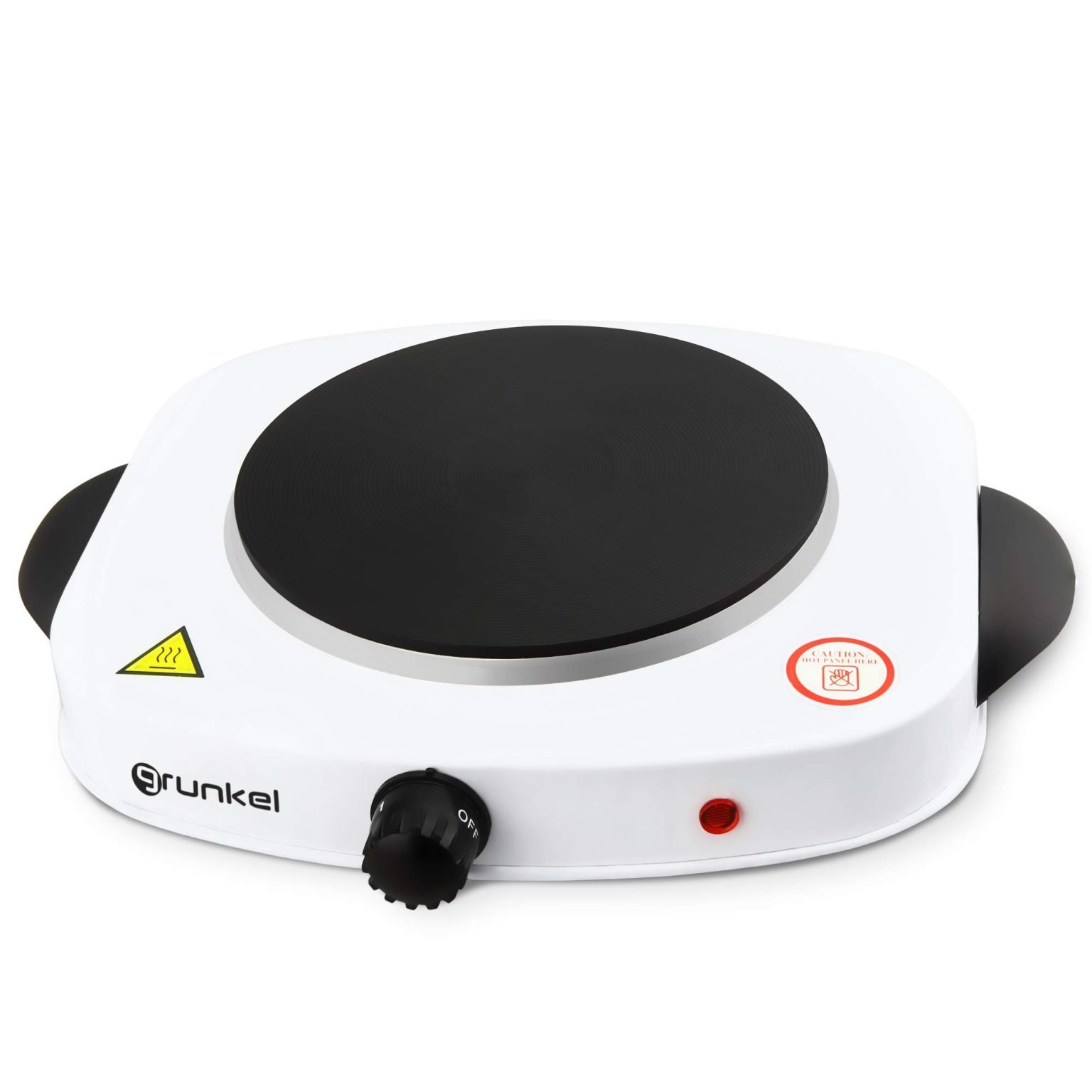 GRUNKEL Hornillo eléctrico EHP-118 – Con 1500W – Blanco
