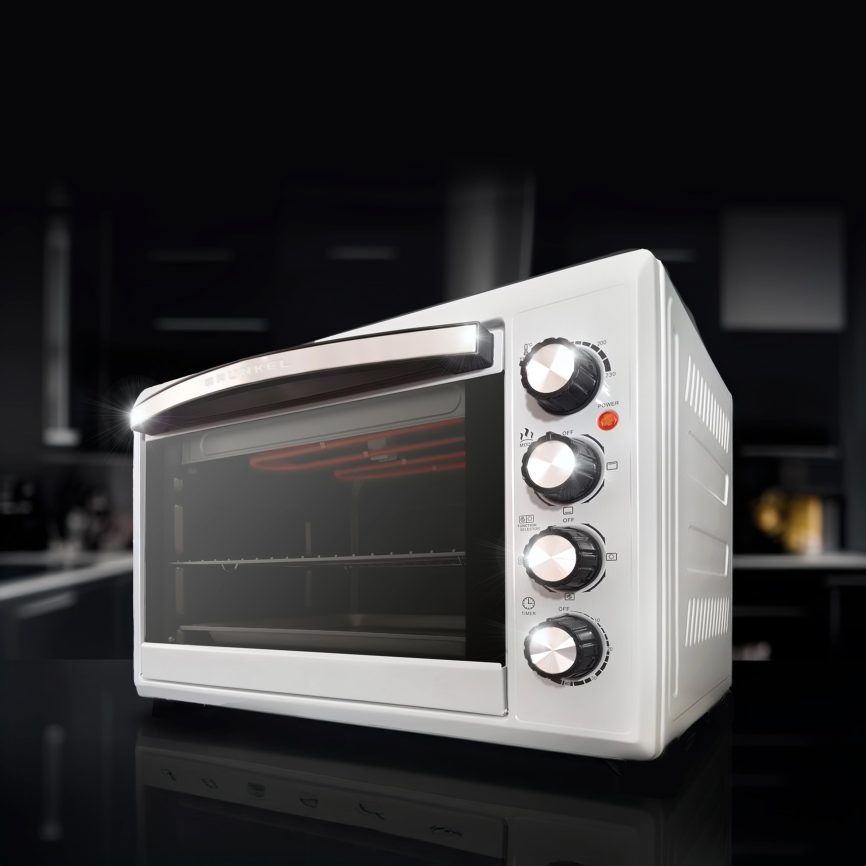 GRUNKEL Horno eléctrico multifunción de sobremesa de 38L – HR-38SILVER – 2000W – Gris - imagen 2