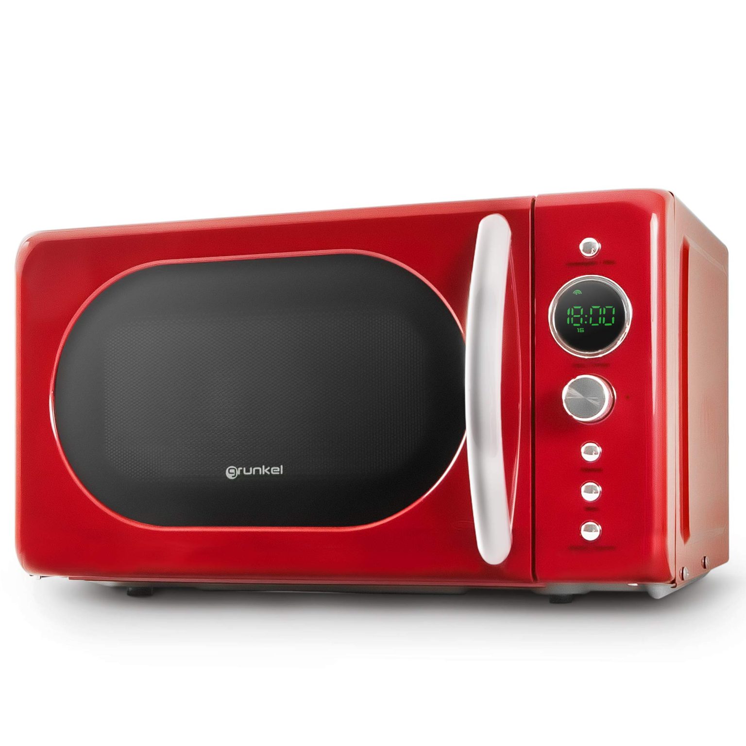 GRUNKEL Microondas digital vintage MW-DGR – 20L de capacidad – 700W – Rojo