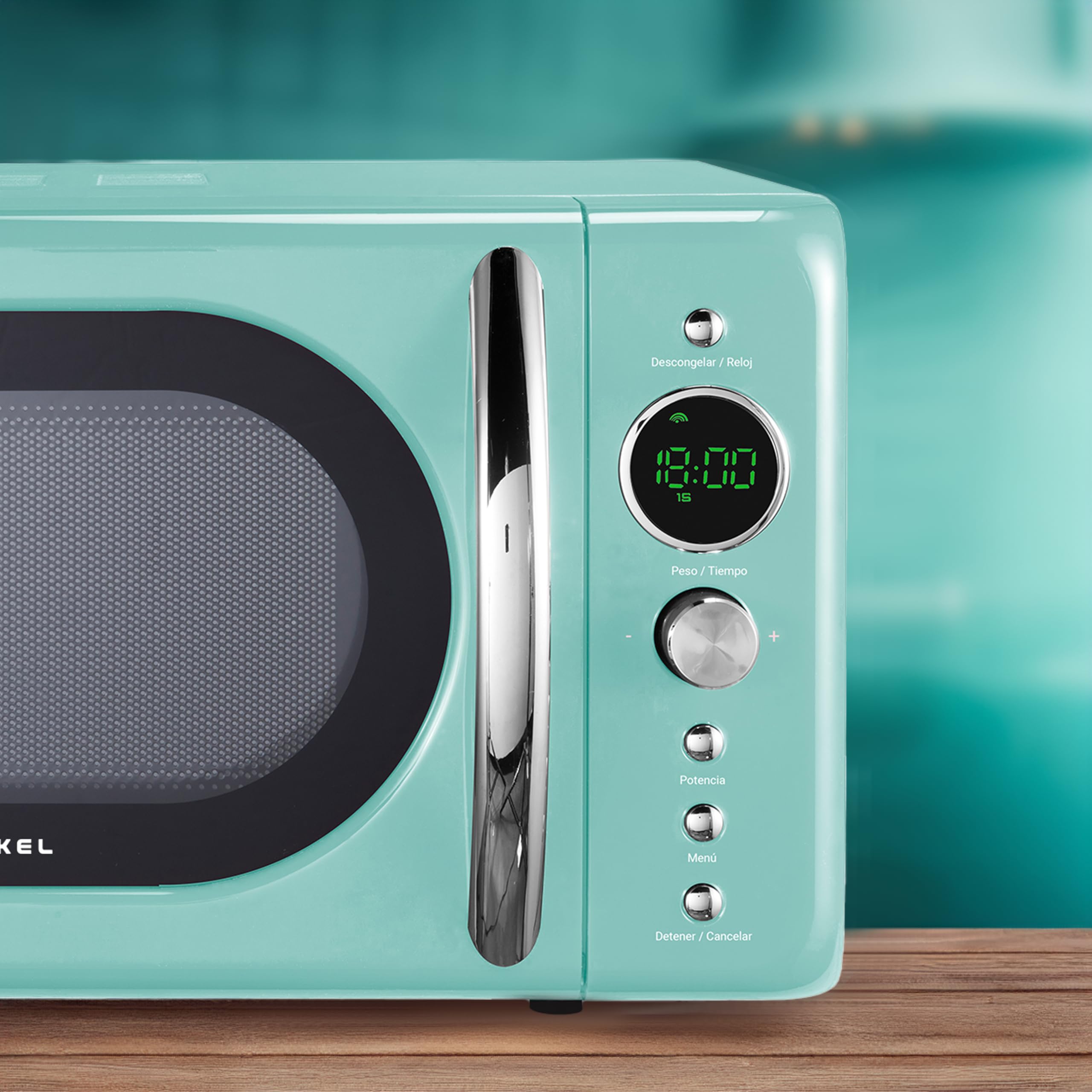 GRUNKEL Microondas digital vintage MW-DGV – 20L de capacidad – 700W – Verde agua - imagen 2