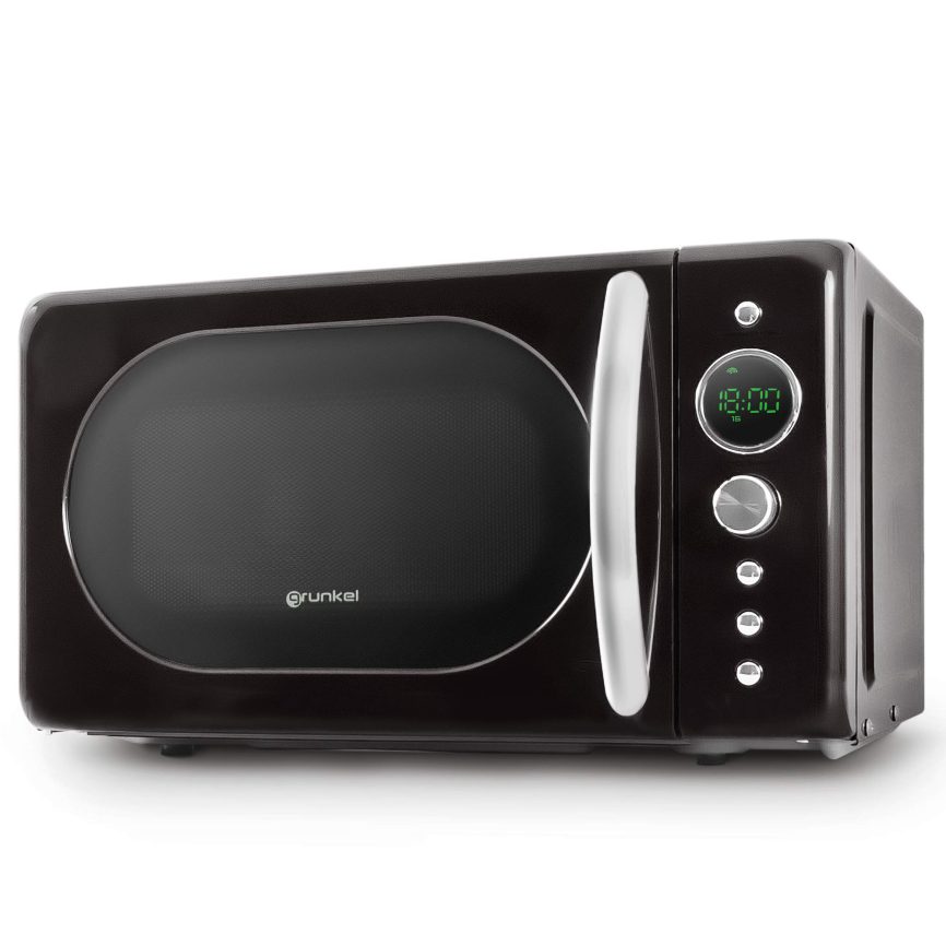 GRUNKEL Microondas digital vintage MW-DGN – 20L de capacidad – 700W – Negro