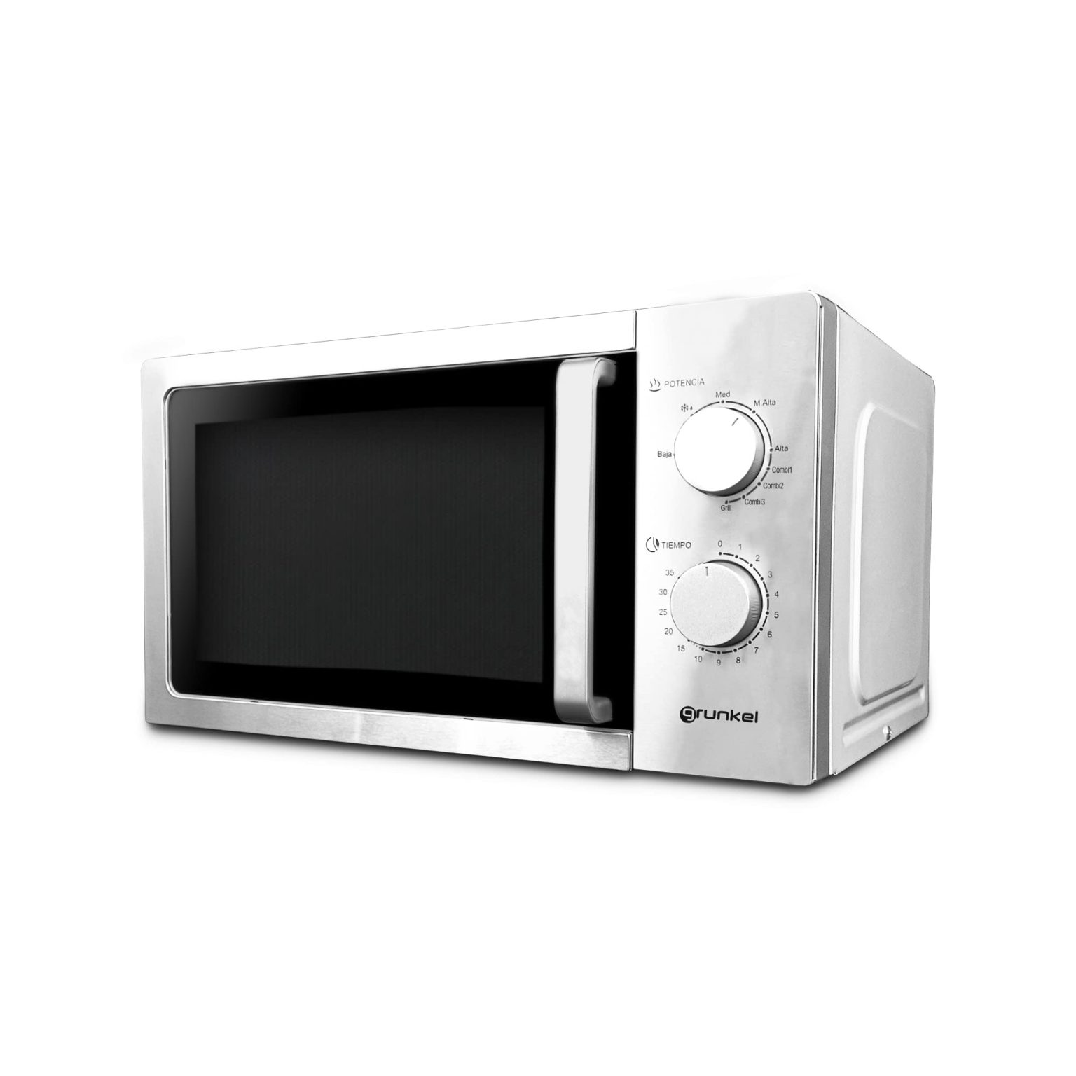 GRUNKEL Microondas MW-20INOX – 20L de capacidad – 700W – Acero inoxidable