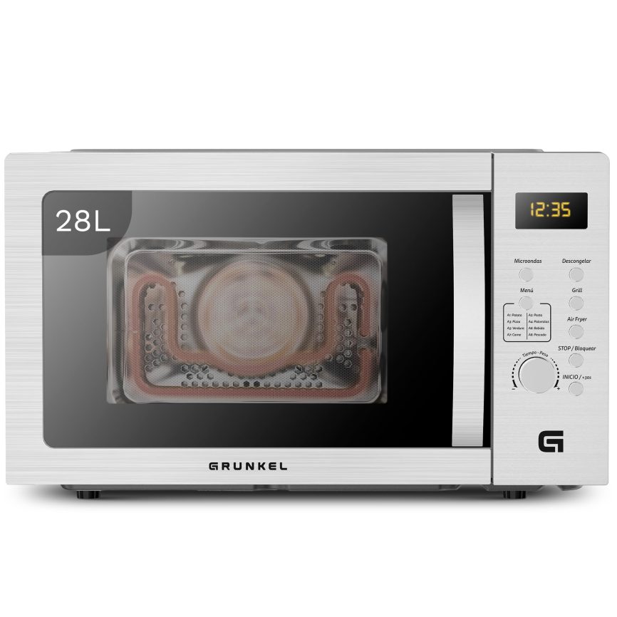 GRUNKEL Microondas con Air Fryer MW-28AIRFRYER – 28L de capacidad – 2200W – Inox