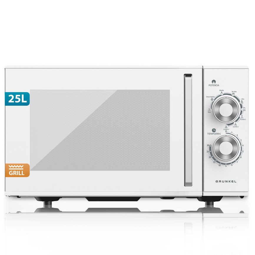 GRUNKEL Microondas sin grill MW-25MG – 25L y 900W