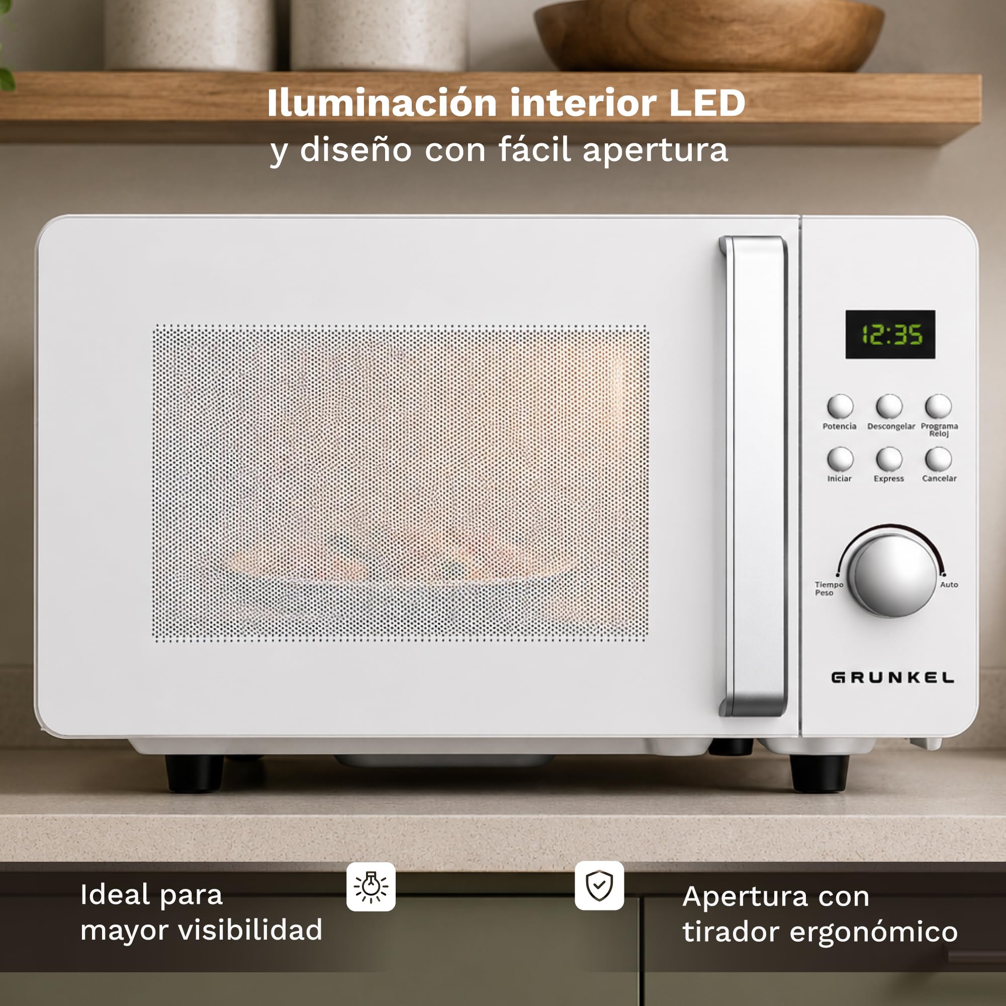 GRUNKEL Microondas MWD-20FLAT de 20L con 700W - imagen 4
