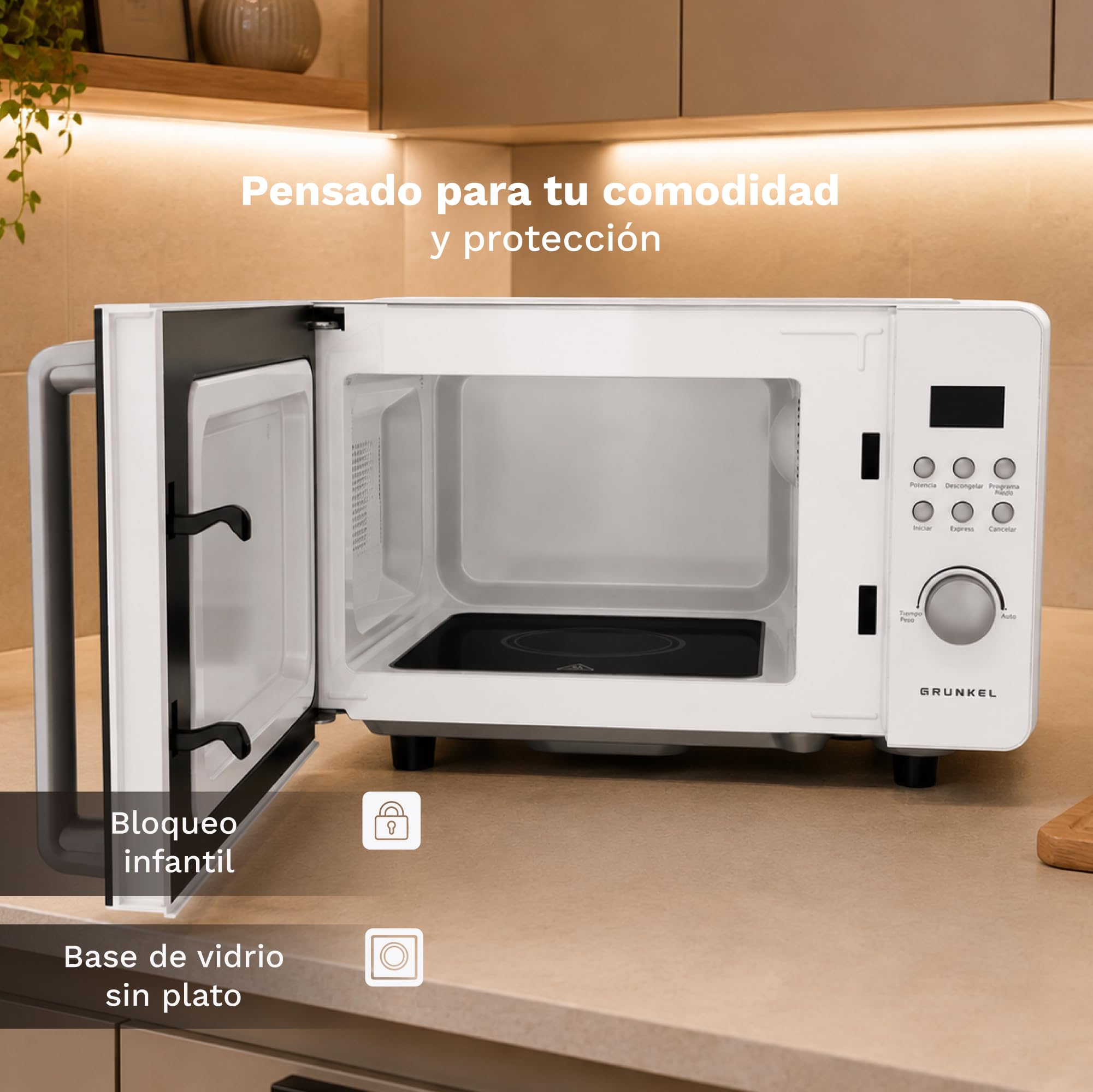 GRUNKEL Microondas MWD-20FLAT de 20L con 700W - imagen 7