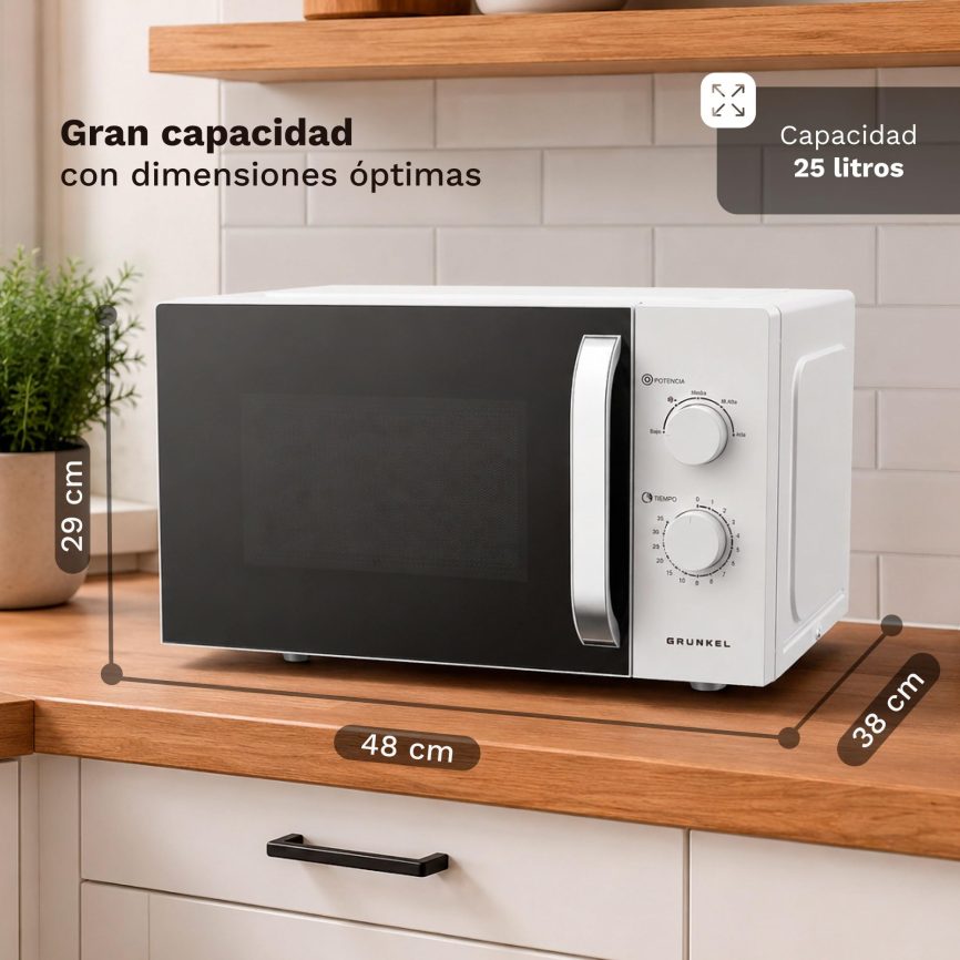GRUNKEL Microondas MW-25EASY de 25L con 850W - imagen 2