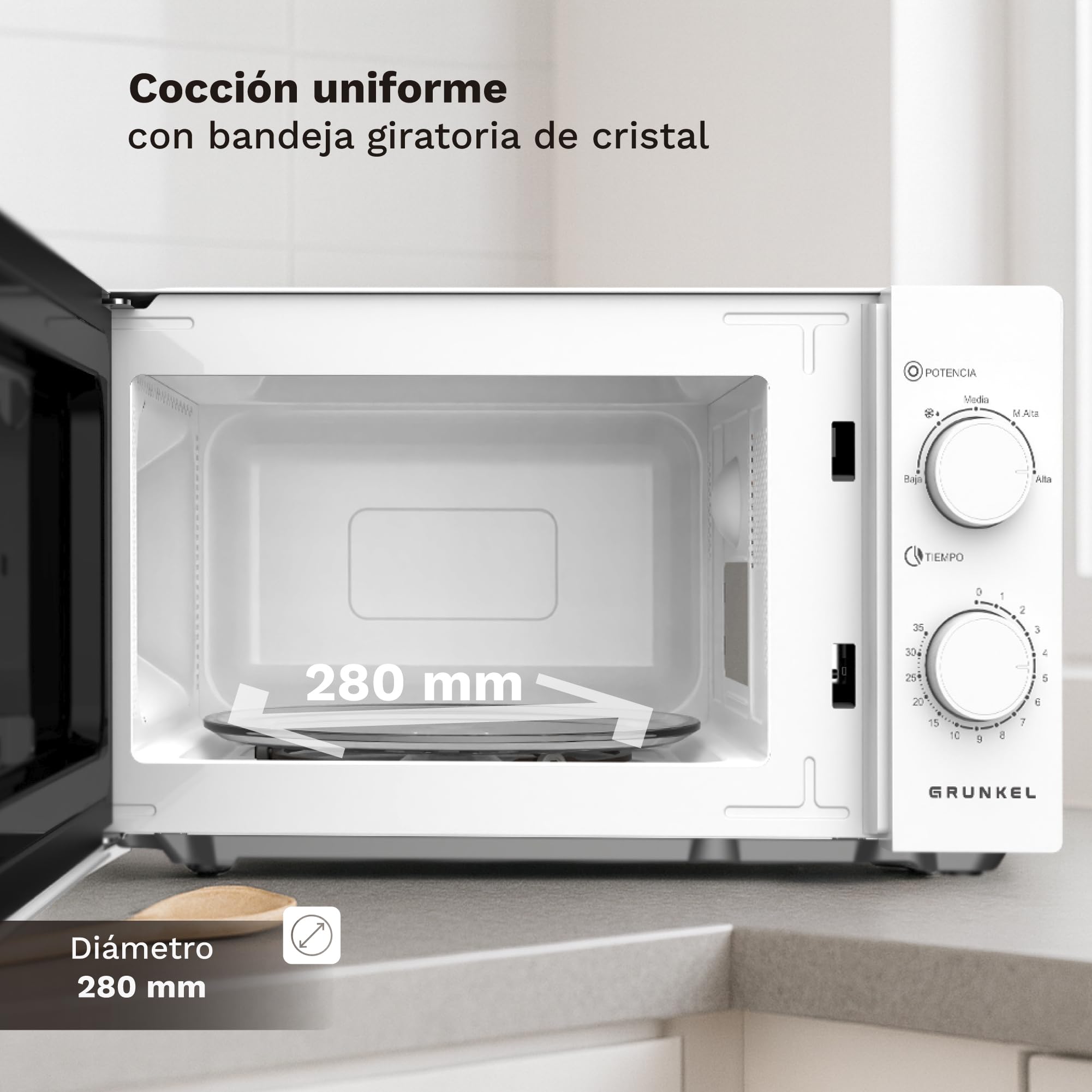 GRUNKEL Microondas MW-25EASY de 25L con 850W - imagen 5