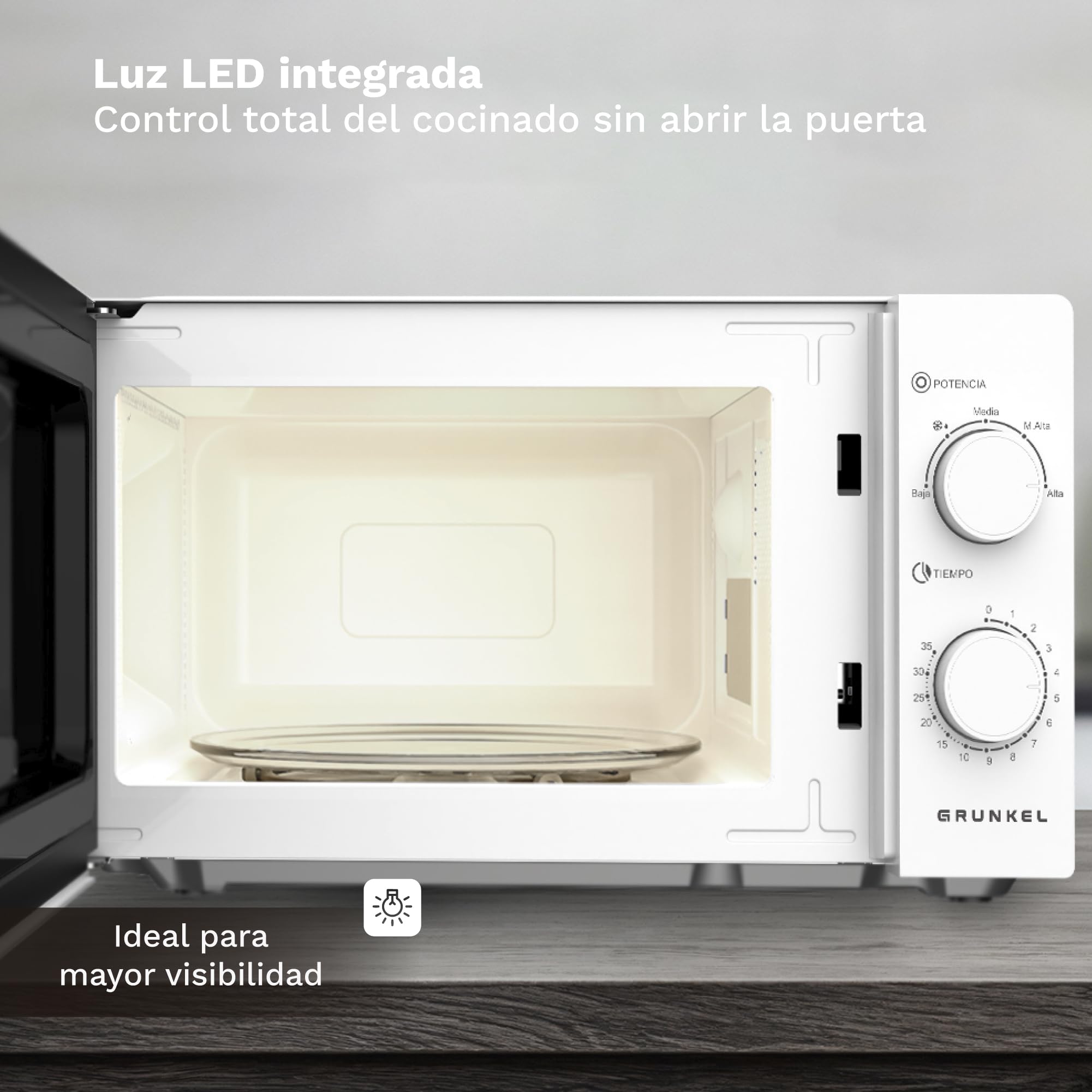 GRUNKEL Microondas MW-25EASY de 25L con 850W - imagen 7