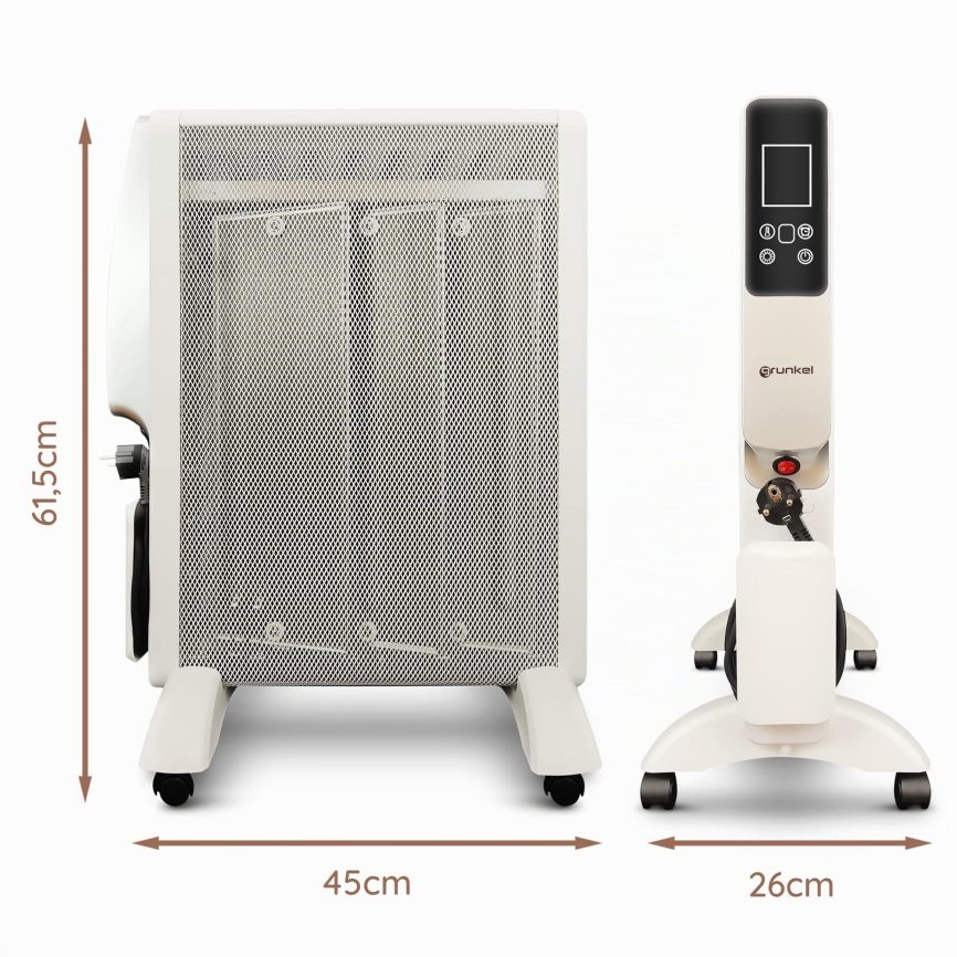 GRUNKEL Radiador de Mica de 3 elementos RMC-1500 de 1500W Blanco - imagen 2