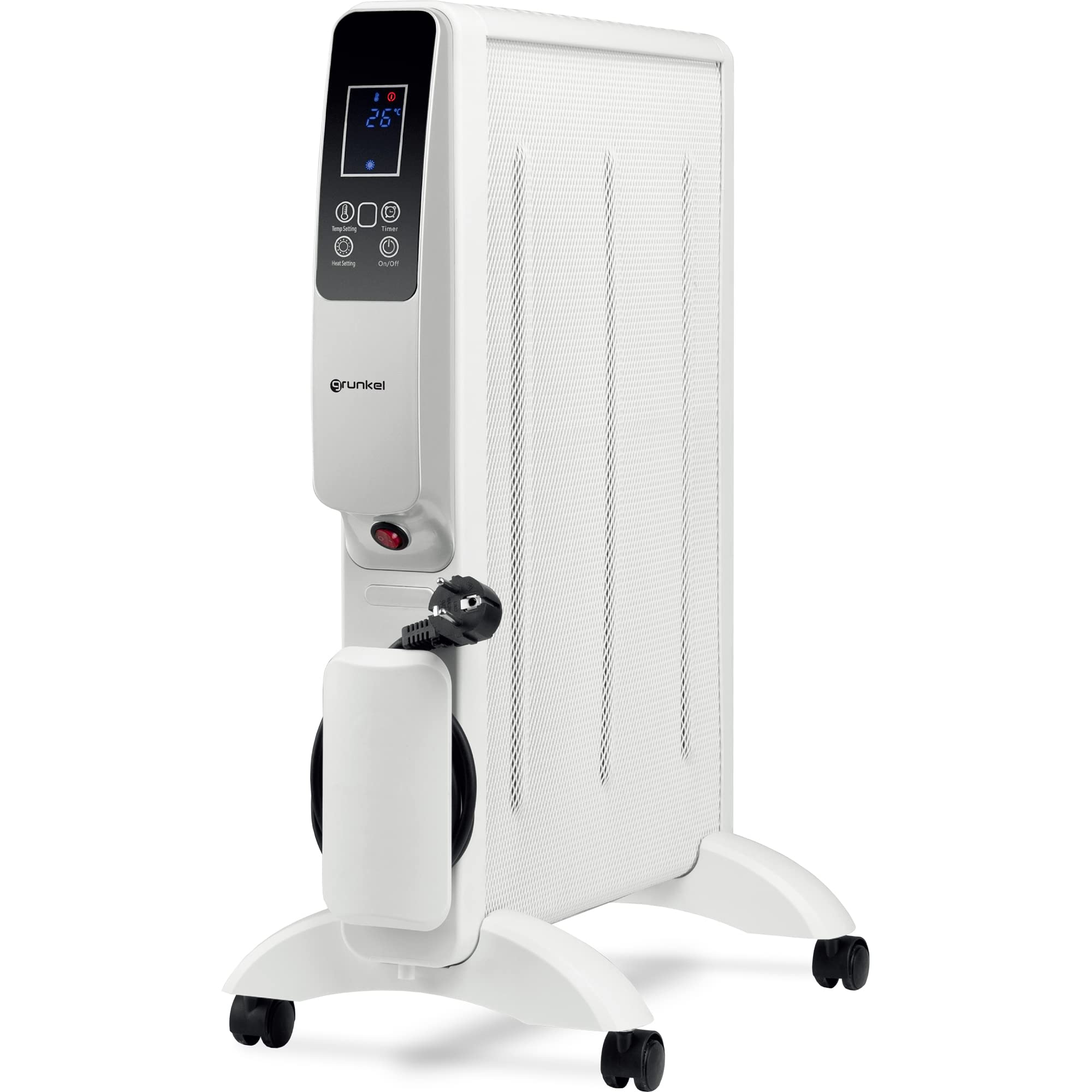 GRUNKEL Radiador de Mica de 4 elementos RMC-2000 de 2000W Blanco