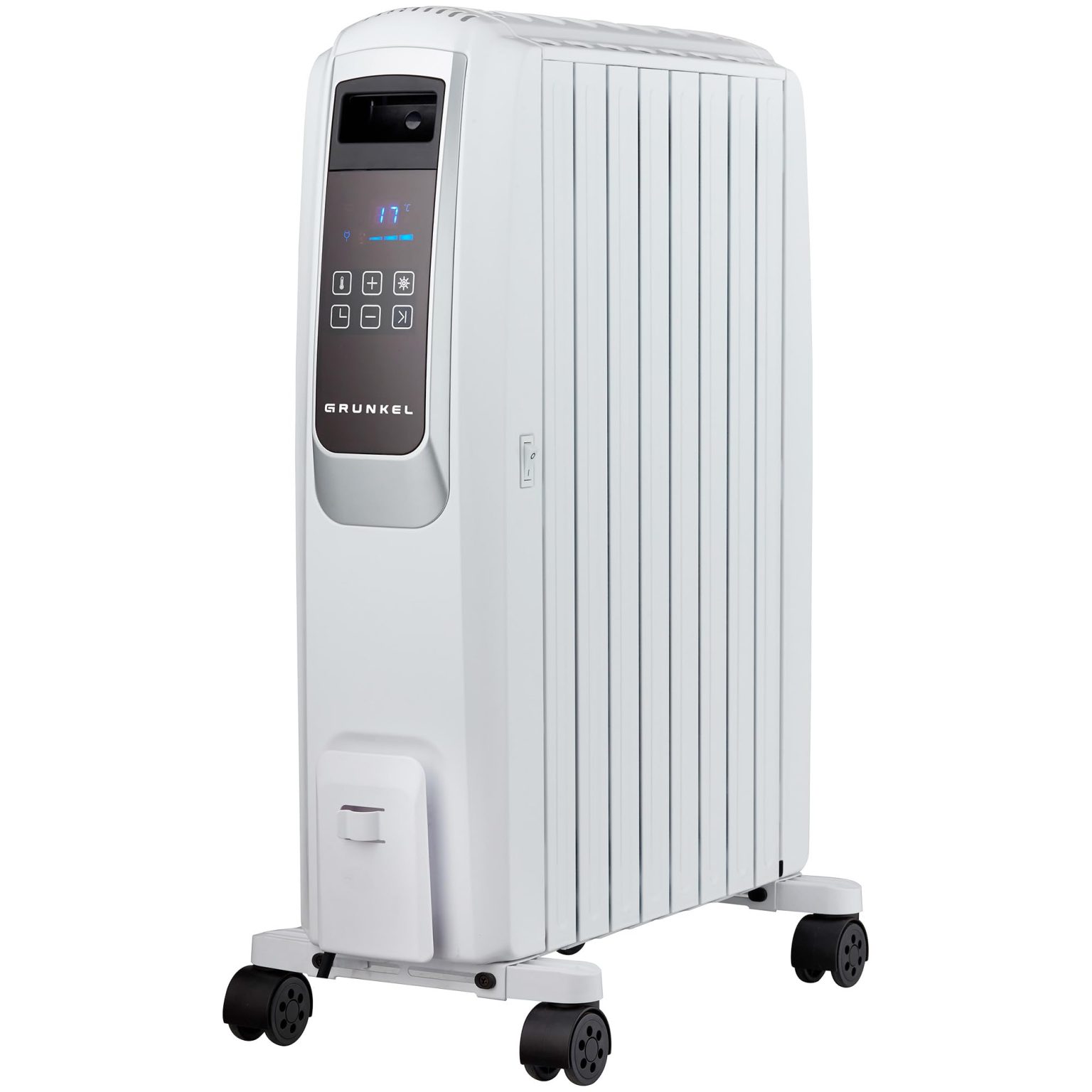 GRUNKEL Radiador digital de aceite RAC-8PIROSDIGITAL – Mando a distancia – 2000W – Blanco