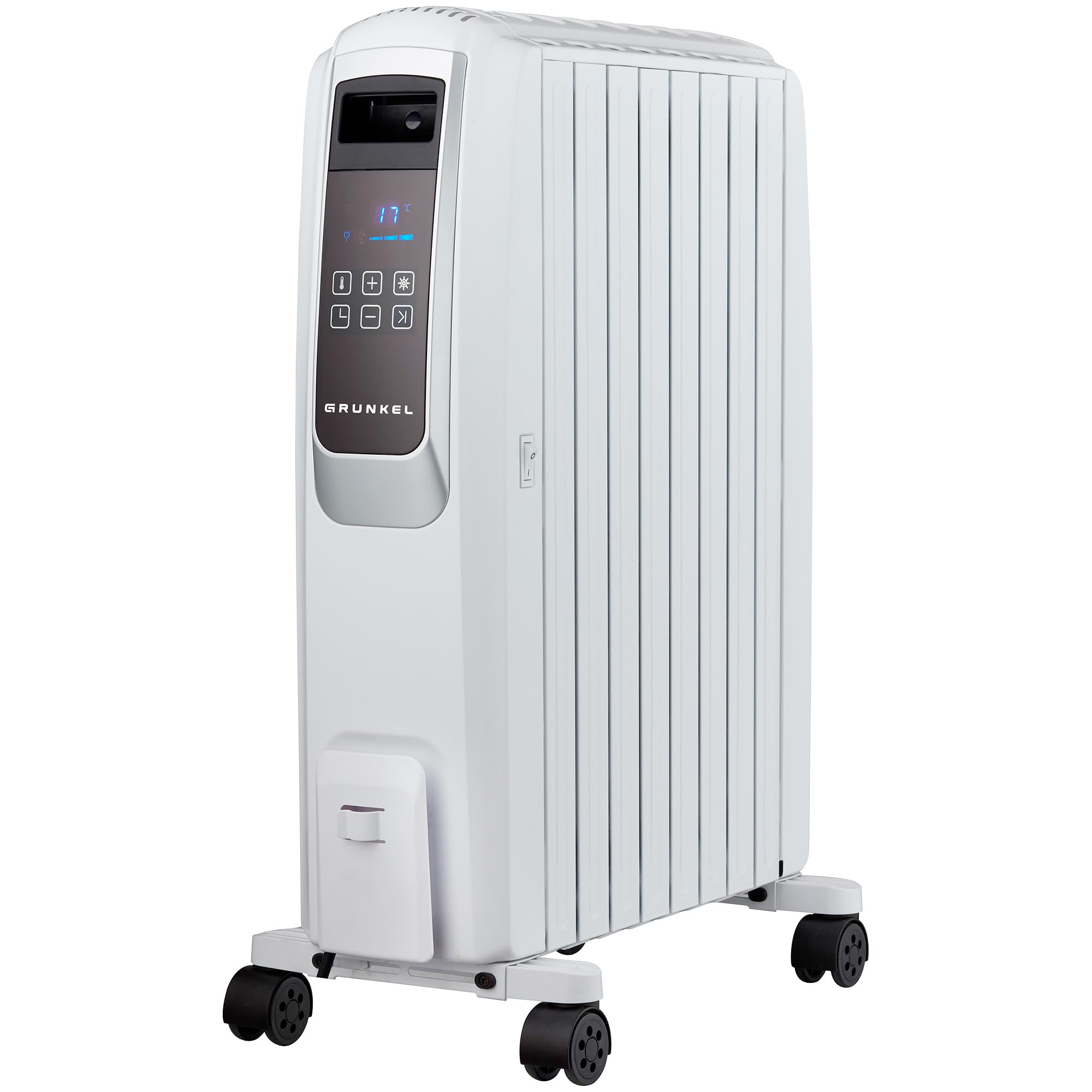 GRUNKEL Radiador digital de aceite RAC-8PIROSDIGITAL – Mando a distancia – 2000W – Blanco