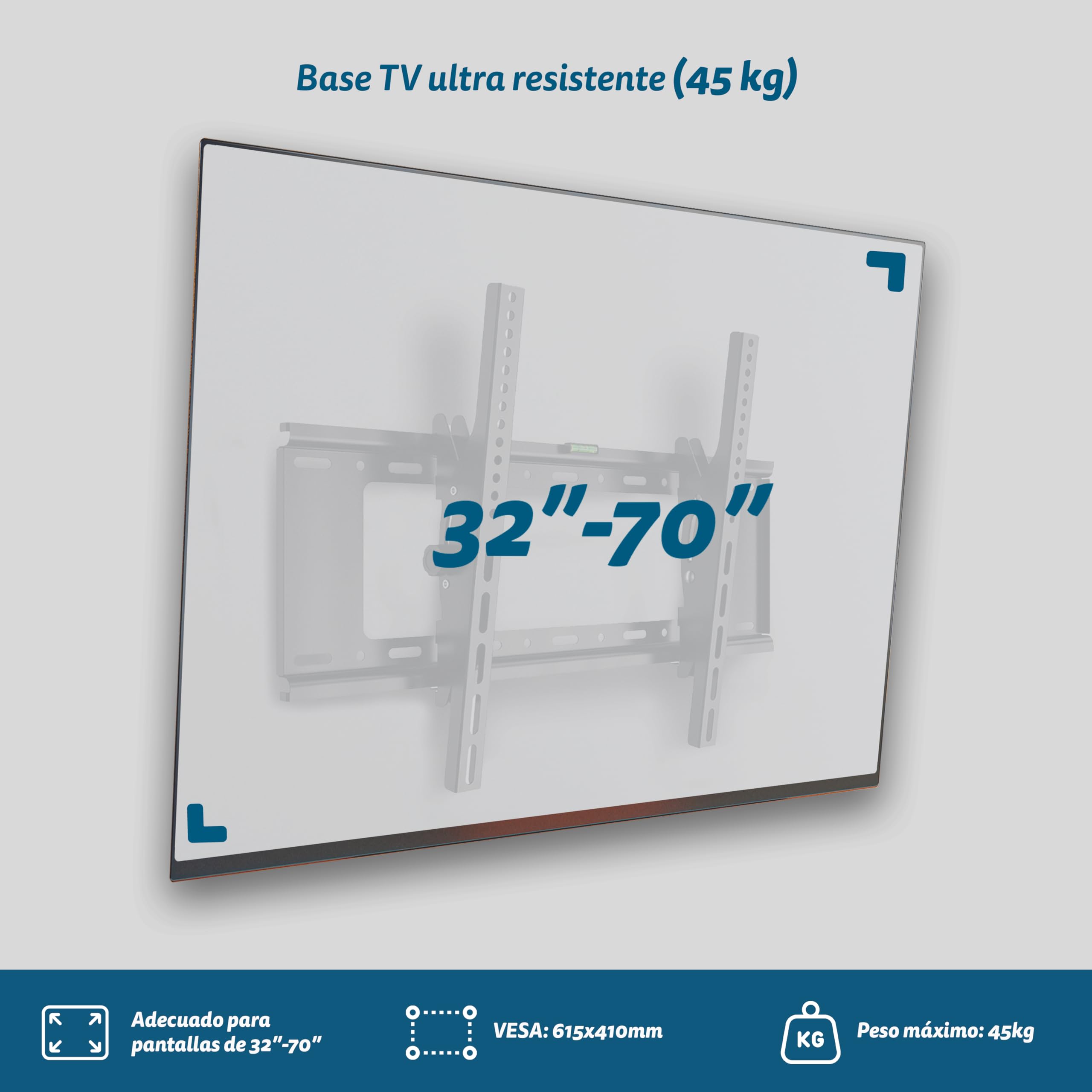 GRUNKEL Soporte de TV fijo SP-61X50FX para tv 32″-80″ hasta 75kg y VESA hasta 615x410mm - imagen 2