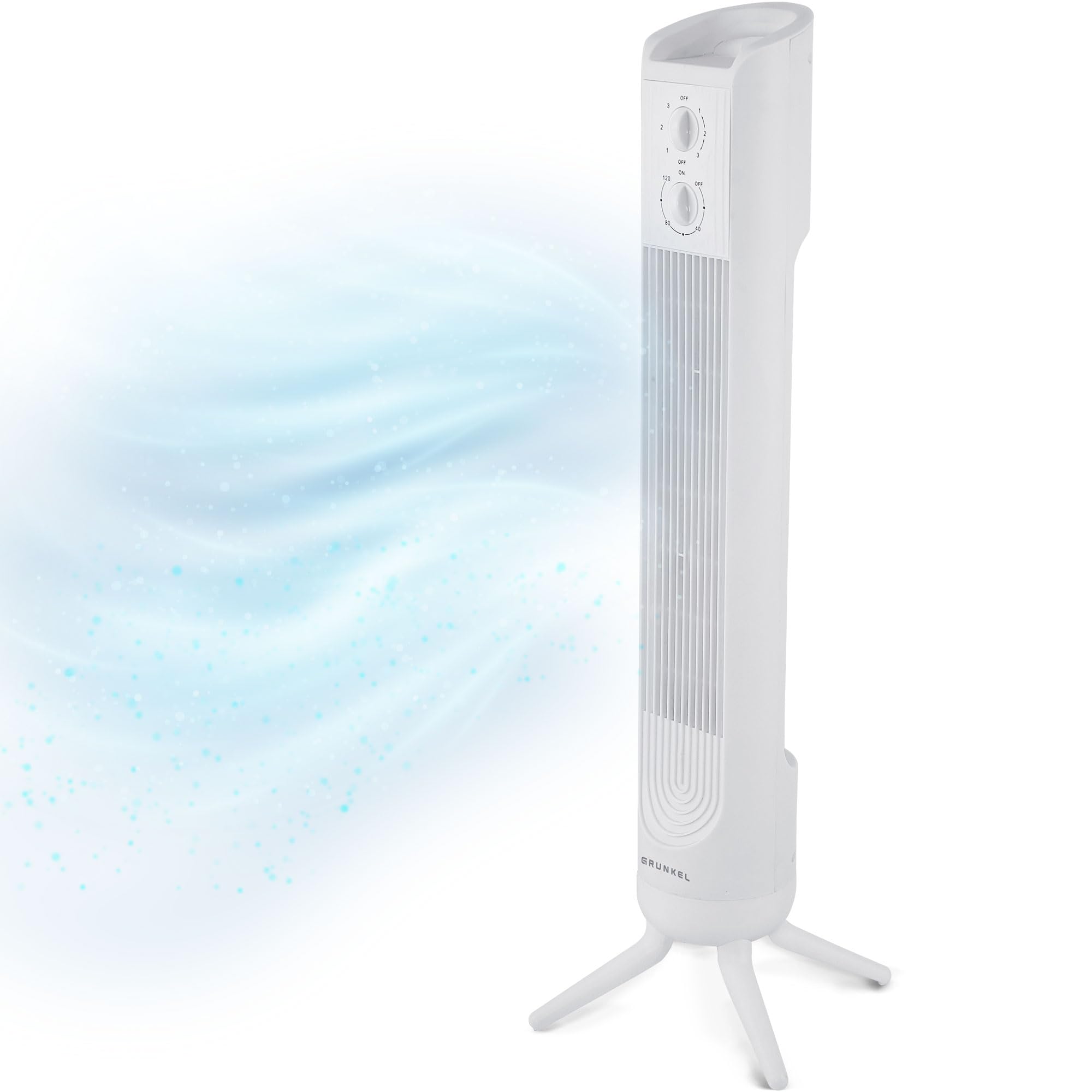 GRUNKEL Torre de ventilación de 81cm 3 velocidades TF-324LBL y 45W blanco - imagen 2