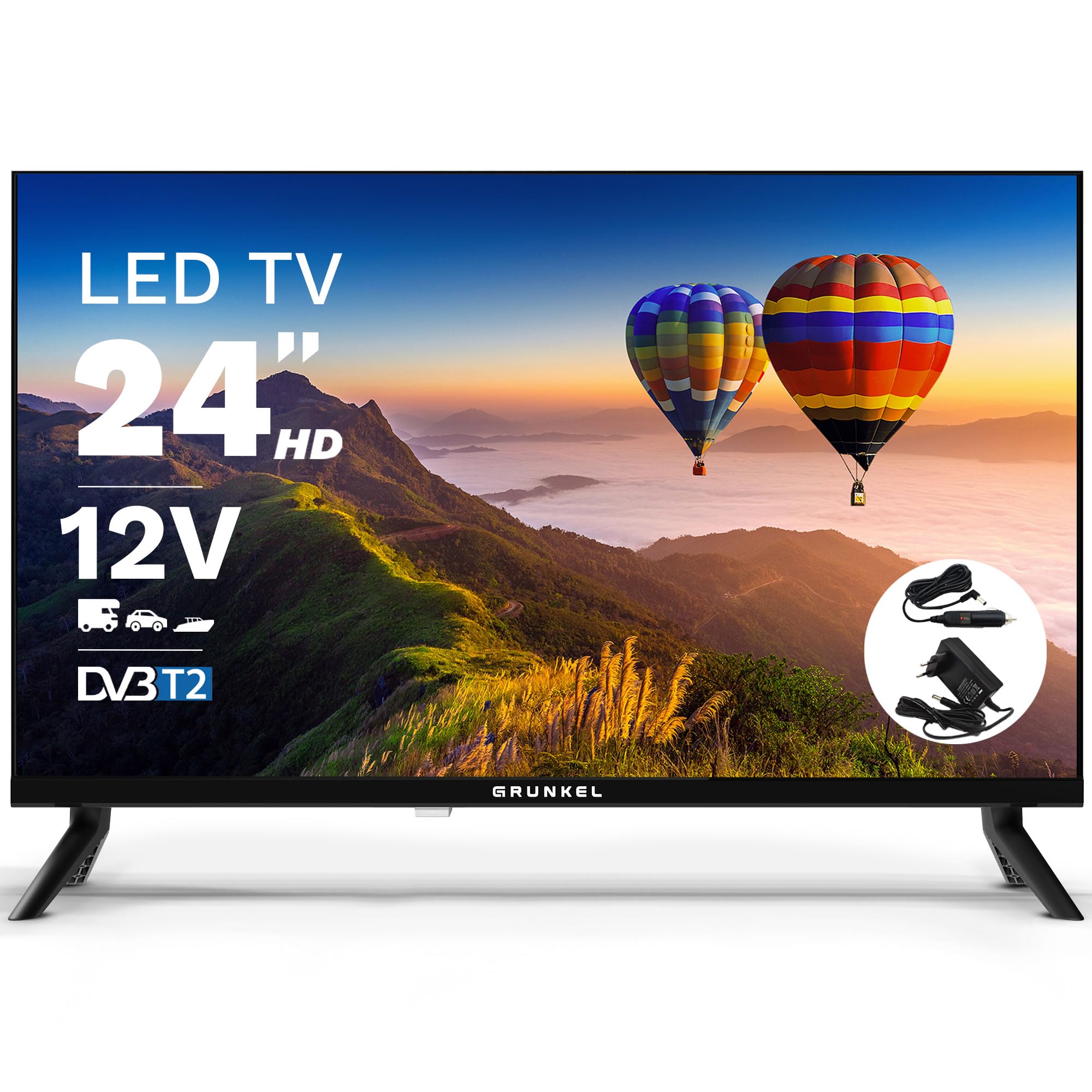 GRUNKEL Smart TV LED LED-246WB12V 24″ | HD, webOS y Entrada 12V