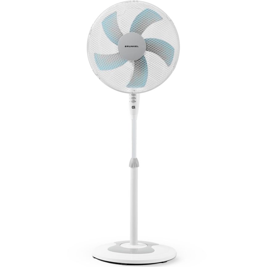GRUNKEL Ventilador de Pie FAN-165R – Base redonda – 50W – Blanco