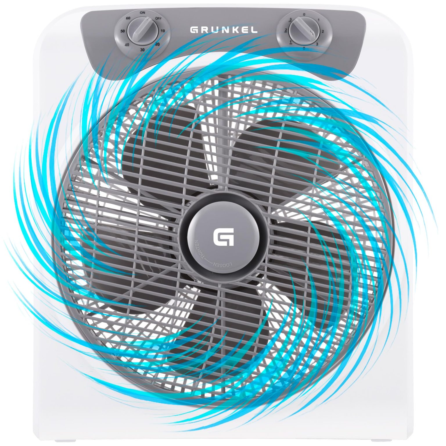 GRUNKEL Ventilador de suelo BOXFAN – 50W – Blanco
