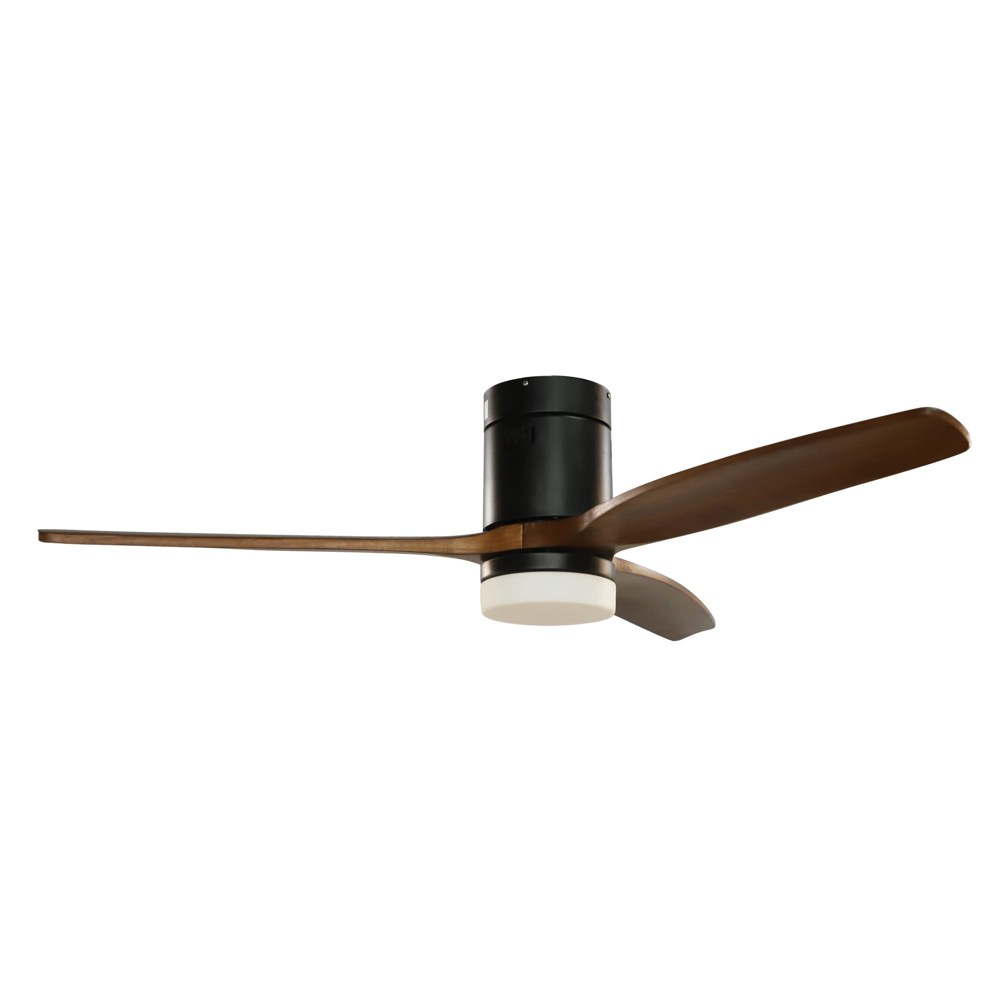 GRUNKEL Ventilador de techo con luz LED de 132cm ancho SKYWIND-52WN 52 Pulgadas 40W aspas de madera oscura - imagen 5