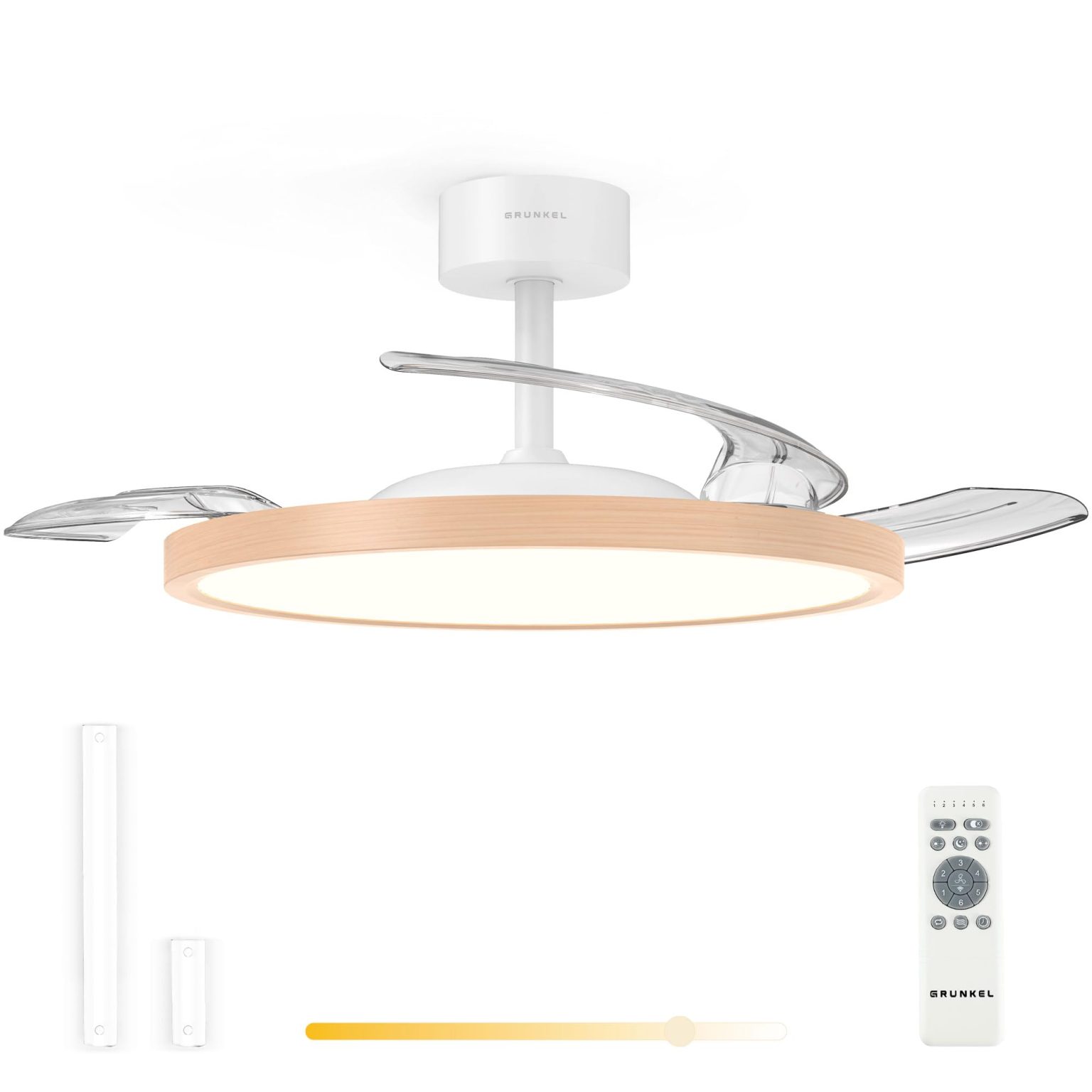 GRUNKEL Ventilador de Techo SKYWOOD42 42″ | Motor DC, Luz LED y 6 Velocidades
