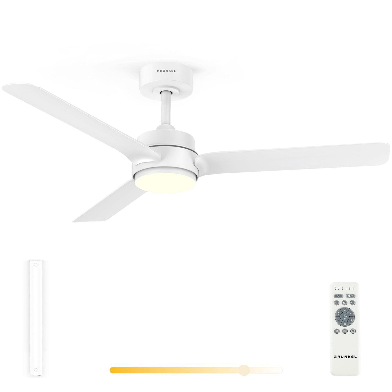 GRUNKEL Ventilador de techo SKYEASY47 de 47” 122cm con motor DC de 30W 6 velocidades